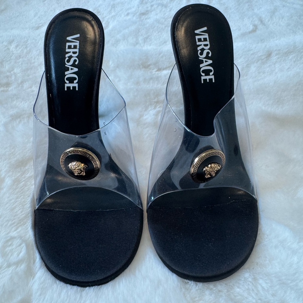 Versace Black and Clear Heels